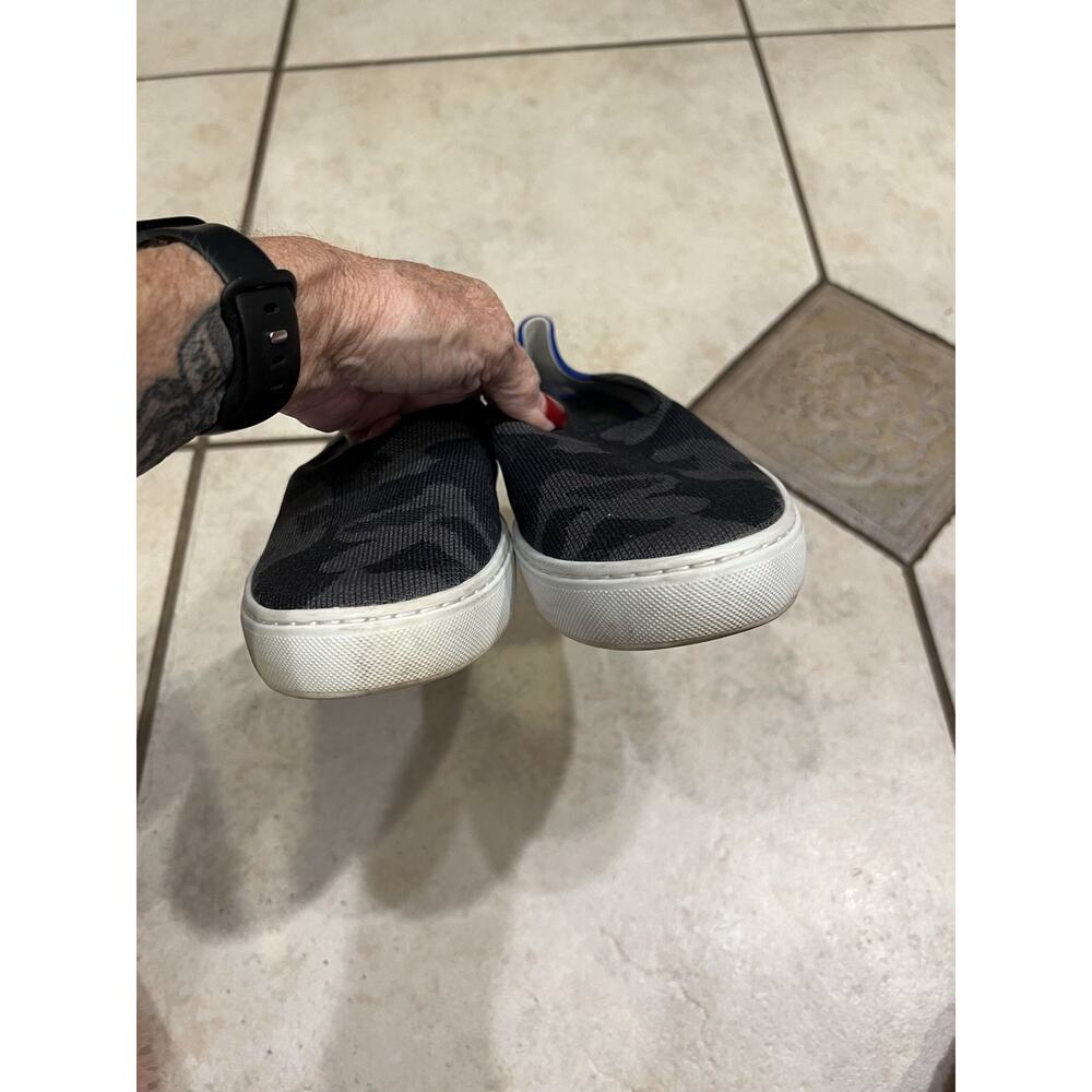 Rothy's The Original Slip On Sneakers Shoes Gray Camo Grey Knit Womens Size 7.5 - Picture 5 of 8